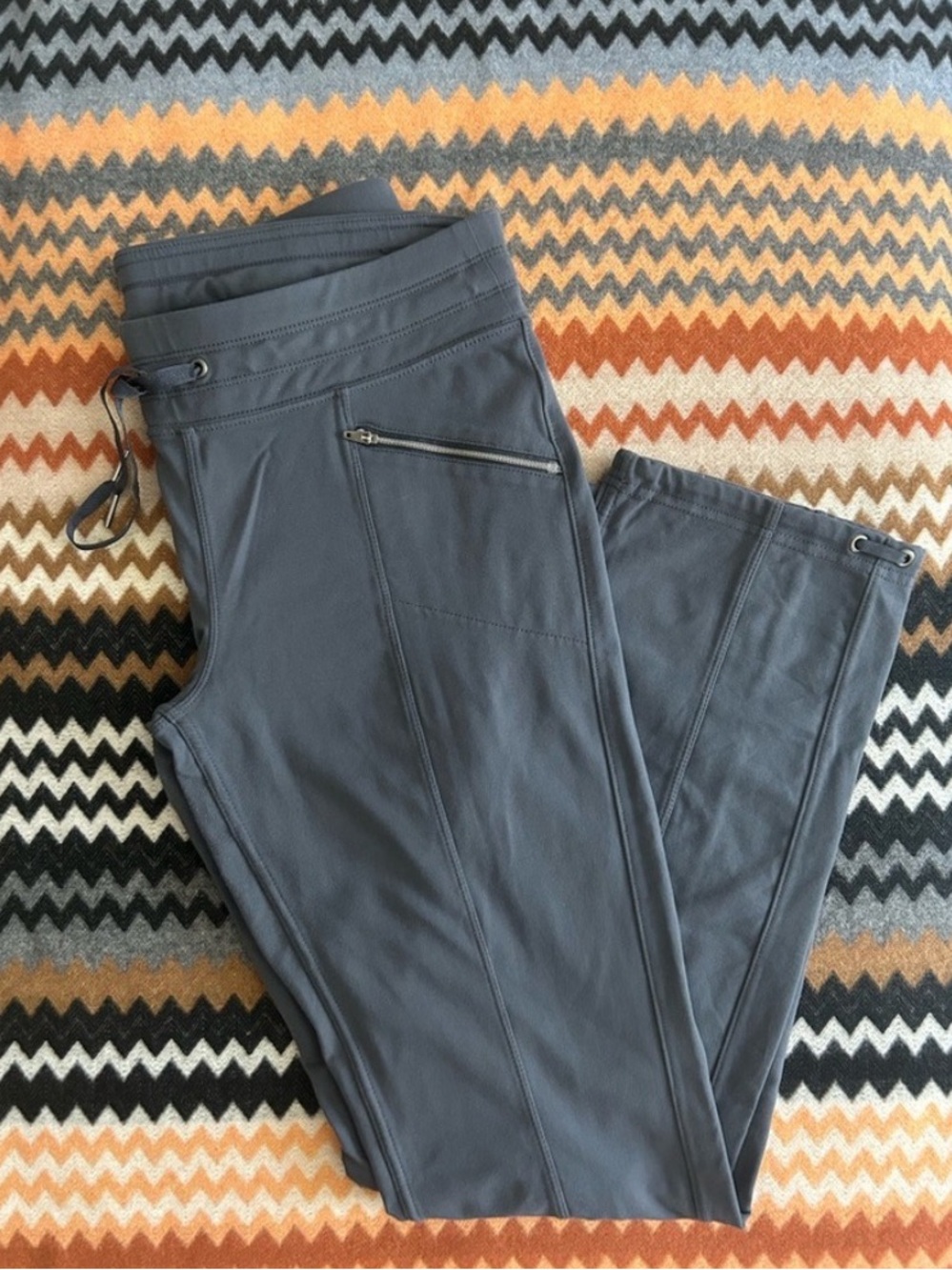 Athleta Gray Track Pants with Zip Pocket